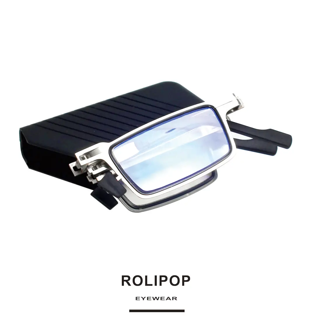 ROLIPOP Anti Blue Ray Folding Reading Glasses for Men with Magnifying Lens Computer Glasses Husband