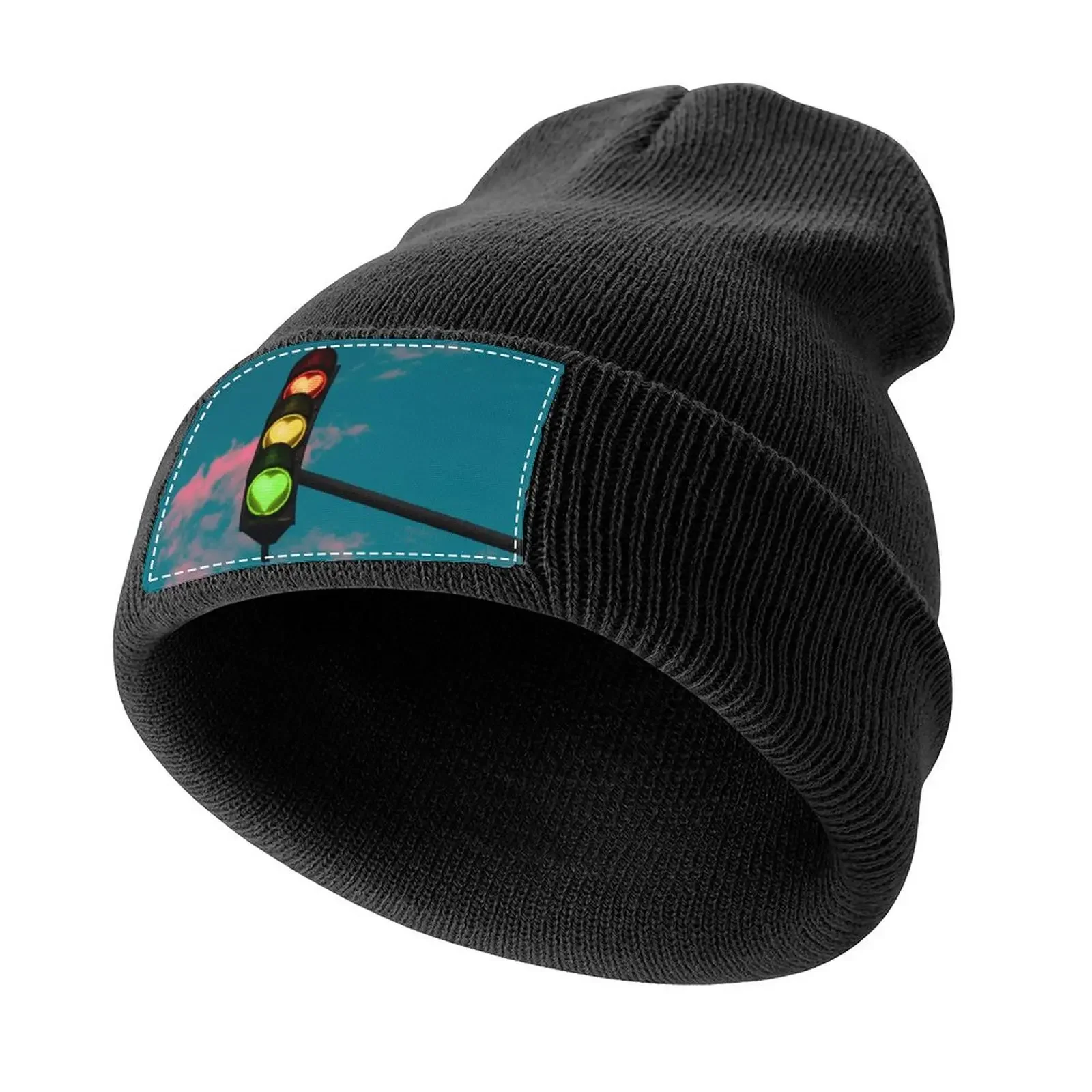 Valentines Day Traffic Light Heart Aesthetic Knitted Cap Golf Hat Man Hat Man Luxury Rave For Women 2025 Men's