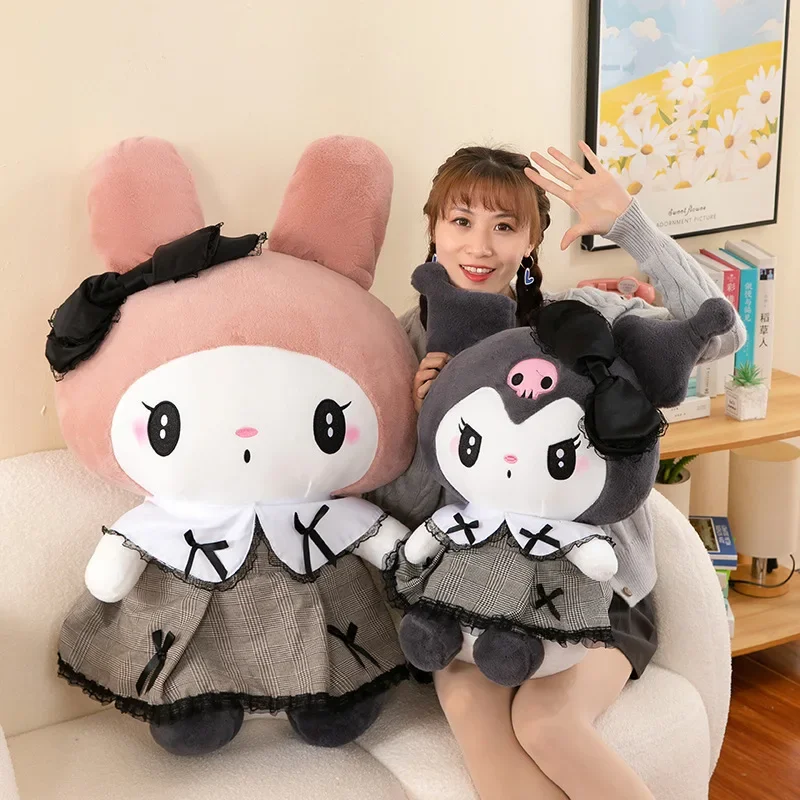 

100CM Super Big Size Sanrio Dark Gothic Stuffed Animal Kuromi My Melody Plushies Girls Children Birthday Christmas Gift Toy