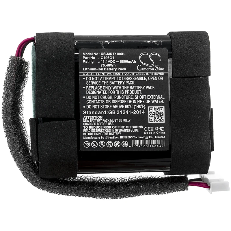 Li-ion Speaker Battery for Marshall, 11.1V, 6800mAh, Compatible Models:  Tufton