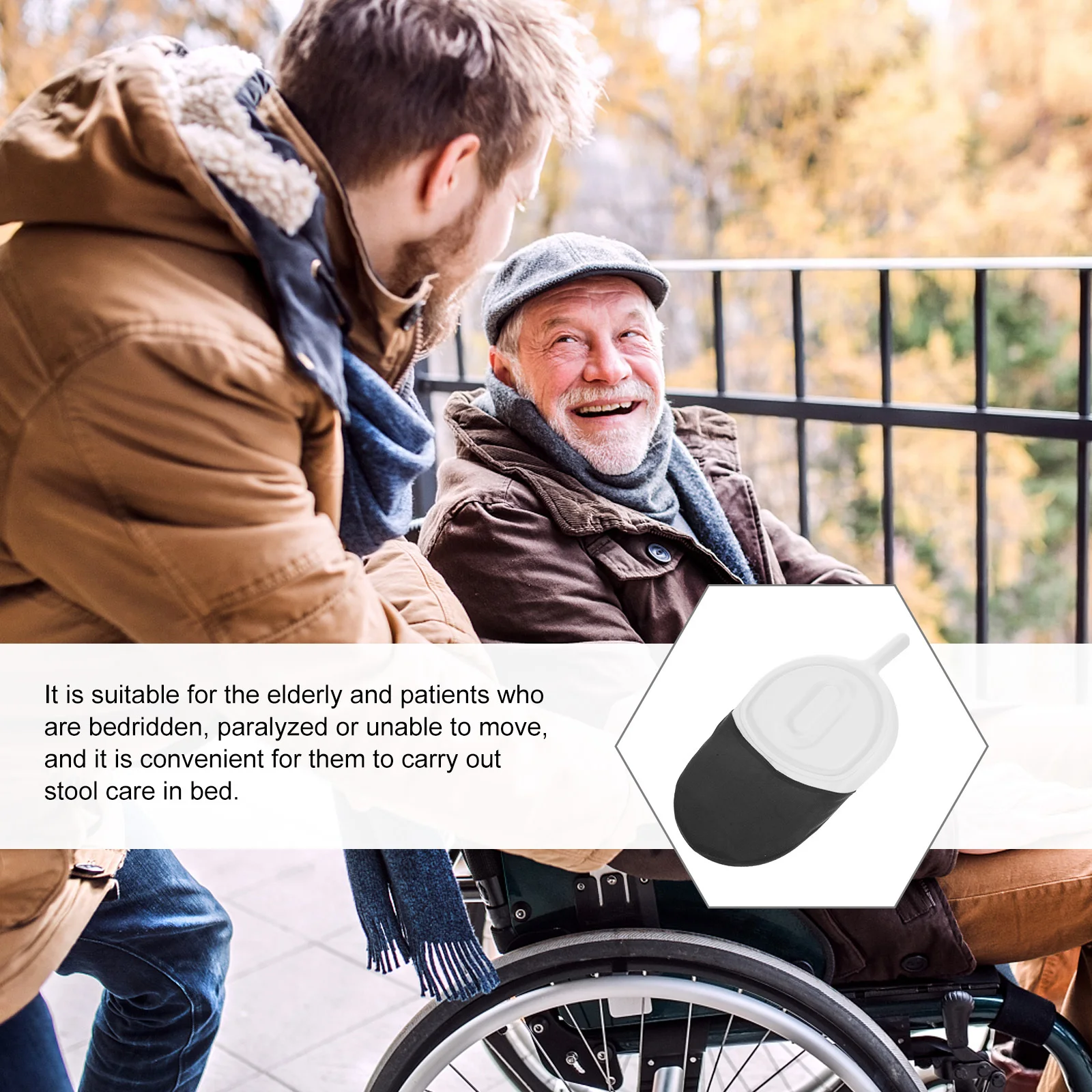 مقبض مقلاة سرير محمولة للرجال والنساء وكبار السن ومريحة ومتينة وسهلة التنظيف وسرير تخزين وغرفة وعاء مبولة للمريض #4