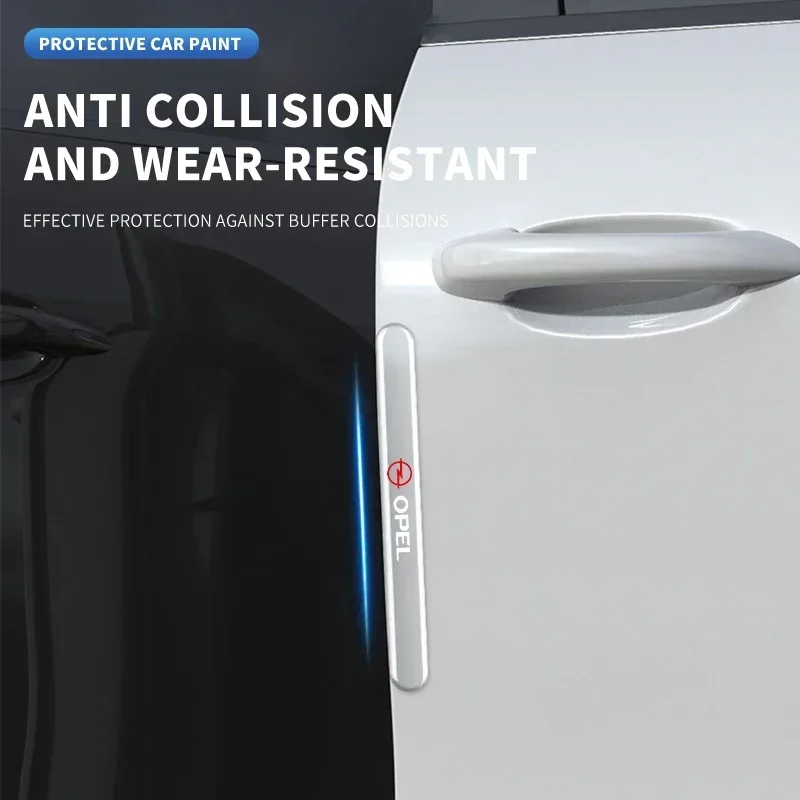 4PCS Car Door Edge Transparent Anti Scratch Protection Strips For Opel Astra Insignia Corsa Zafira Meriva Mokka Vivaro Vectra