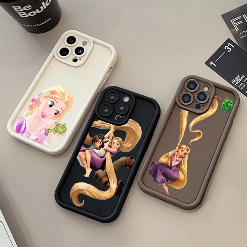 Disney Princess Tangled For Apple iPhone 15 14 13 12 11 XS XR X 8 7 Pro Max Plus Soft Eye Ladder Phone Case Cover