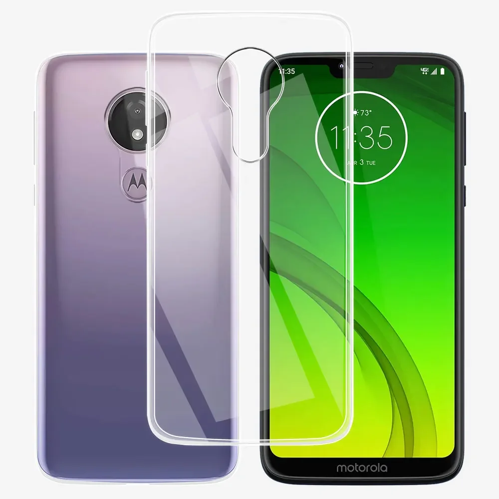 Funda de teléfono para Motorola Moto G7 Power, funda transparente de silicona suave TPU para Moto G6 Play Coque para Moto G6 Plus MotoG6