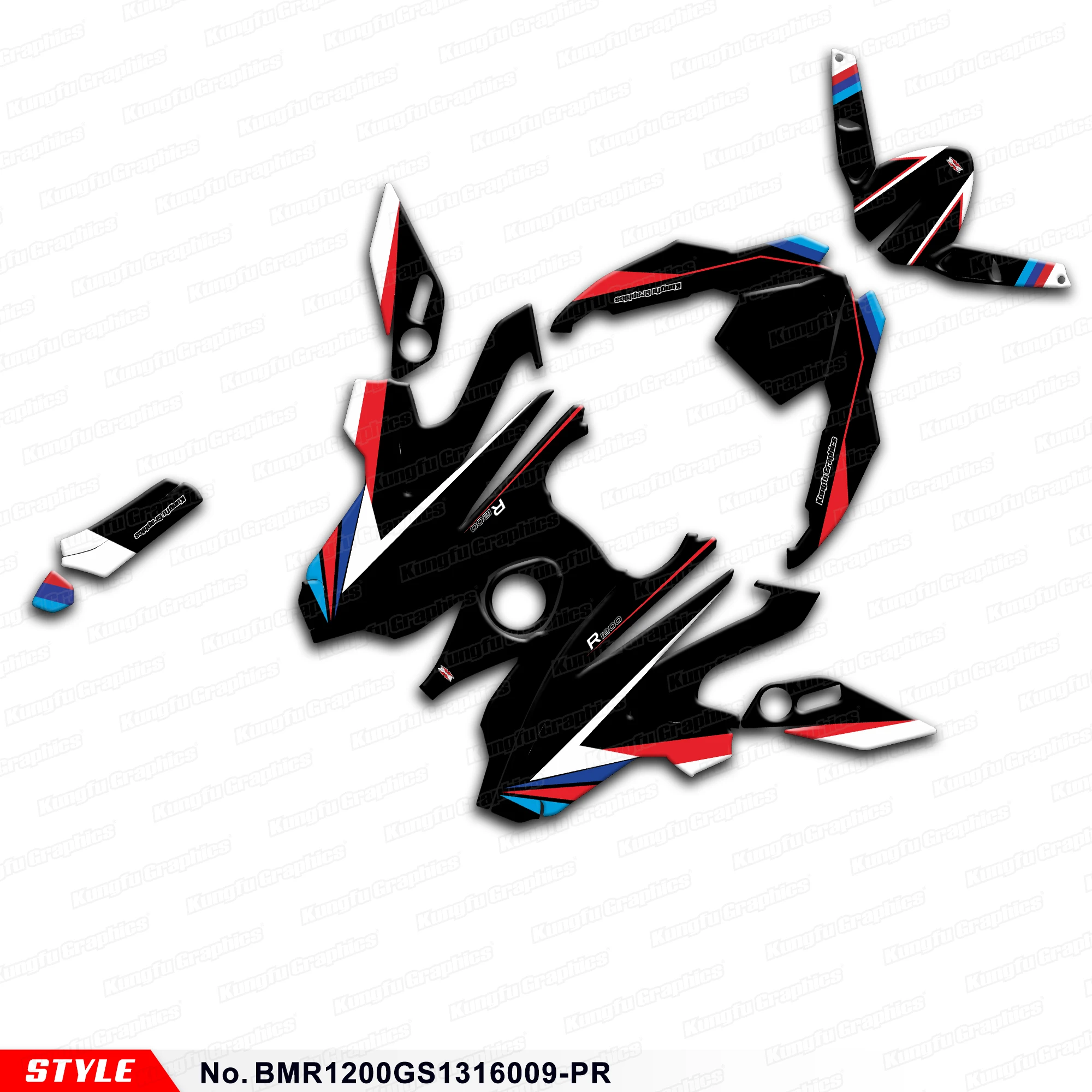 

Устойчивая к ультрафиолетовому излучению наклейка с графикой мотоцикла для R 1200 GS R1200GS 2013 2014 2015 2016, номер стиля BMR1200GS1316009-PR