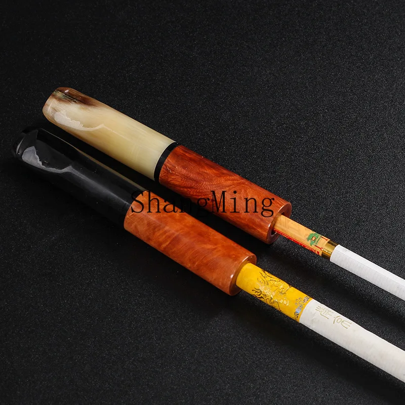 DSA stone nanmu horn cigarette holder activated carbon core thickness removable cleaning cigarette holder filter