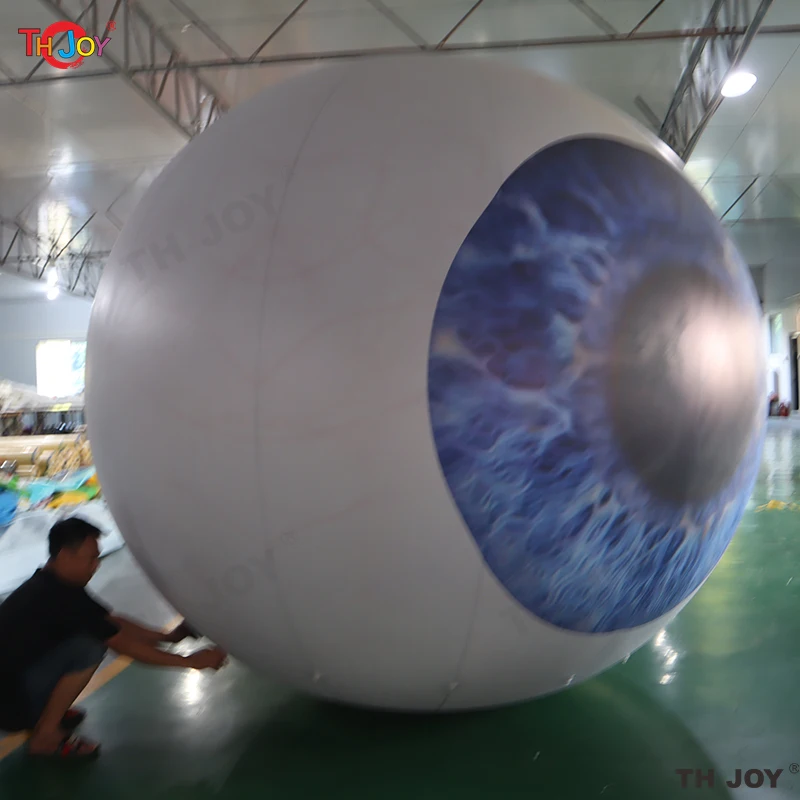 2M هالوين مقل العيون القابلة للنفخ مع أضواء LED عطلة الرعب زينة حديقة ساحة الديكور المضيء