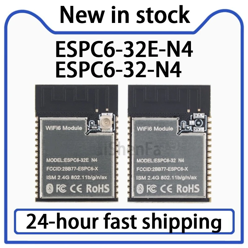 1PCS ESPC6-32E-N4 ESPC6-32-N4  6+Bluetooth 5.0+Zigbee 3.0+Thread Module ESP32-C6 Module Stock