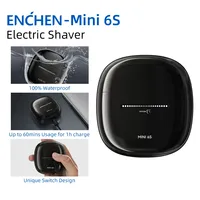 ENCHEN Shaver Electric Face Shaver Professional IPX7 Razor Slide to Start Pocket Razor Rotary Magnetic Head Men's Shaver Mini 6S