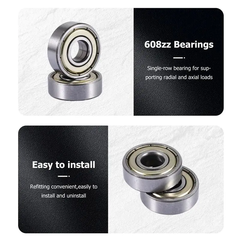 [B17B!】 25Pcs 608 ZZ Ball Bearings, 608Zz Metal Double Shielded Miniature Deep Groove Skateboard Ball Bearings (8Mm X 22Mm X 7Mm