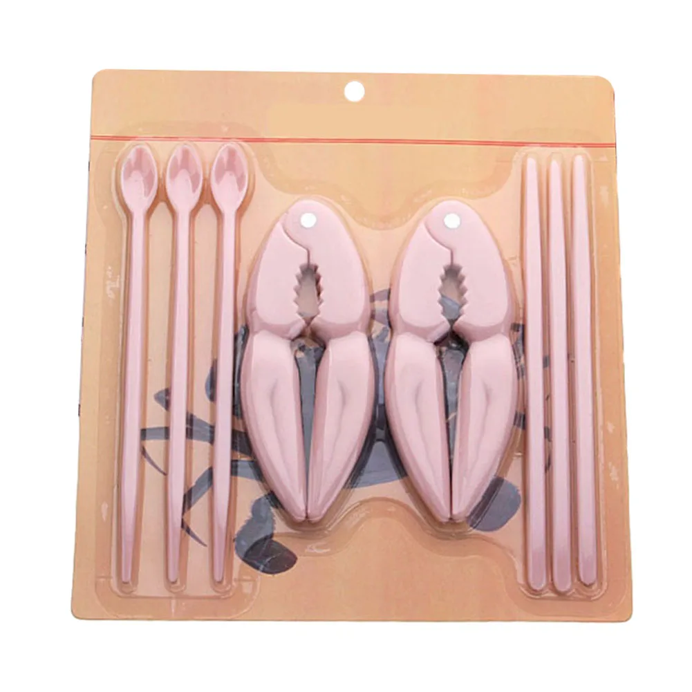 

Food grade Plastic Crab Crackers and Tools Set Claw Clips Crab Needles and Claw Spoons Enhance Your Seafood Experience