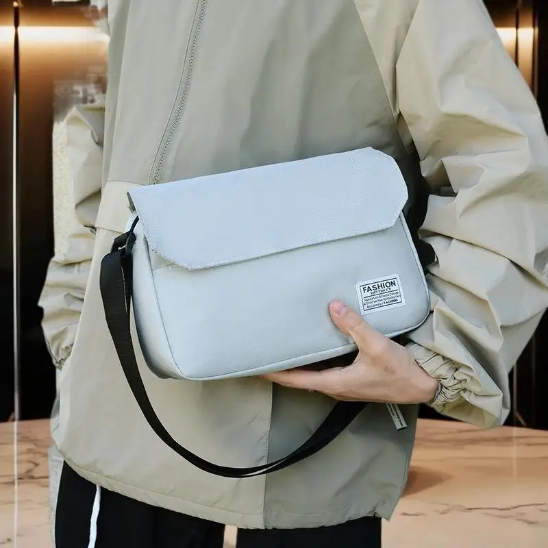 男性用カジュアルスモールオックスフォードショルダーバッグ、レジャークロスボディサッチェル2025