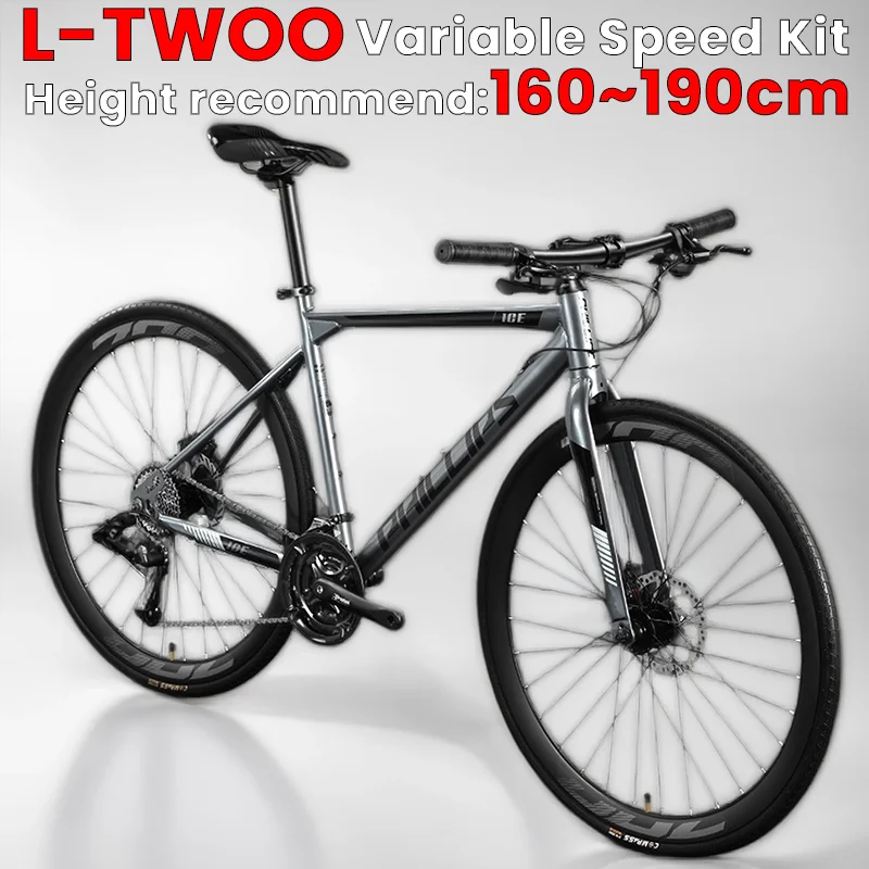 Cuadro de acero de alto carbono 700C, bicicleta de montaña, freno de disco doble, velocidad variable, todoterreno, aldult 24/27/30 velocidades