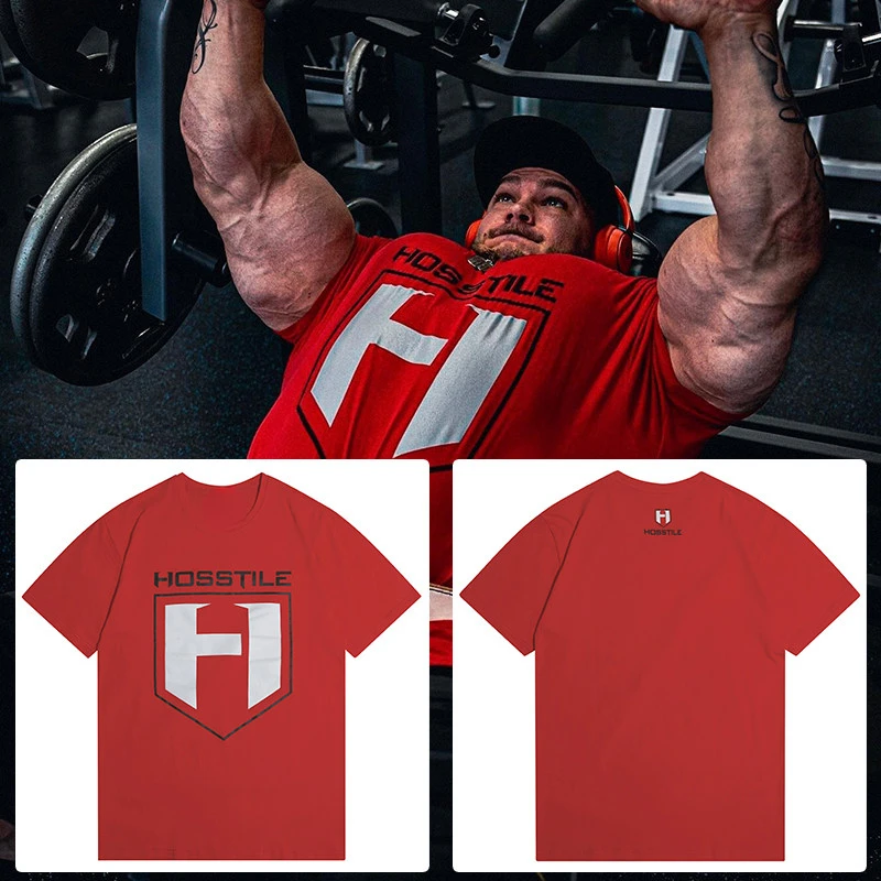 2026 Summer Men's Gym Workout Graphic Tee, 