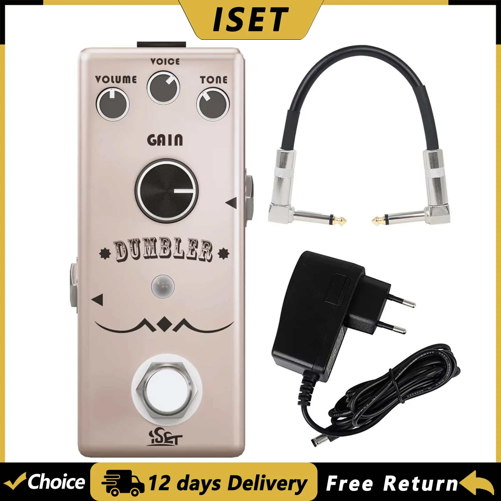 

ISET PD-2 Dumbler Guitar Effect Pedal Vintage Dumble Amp Simulator True Bypass Electric Guitar Pedal True Bypass Guitar Parts