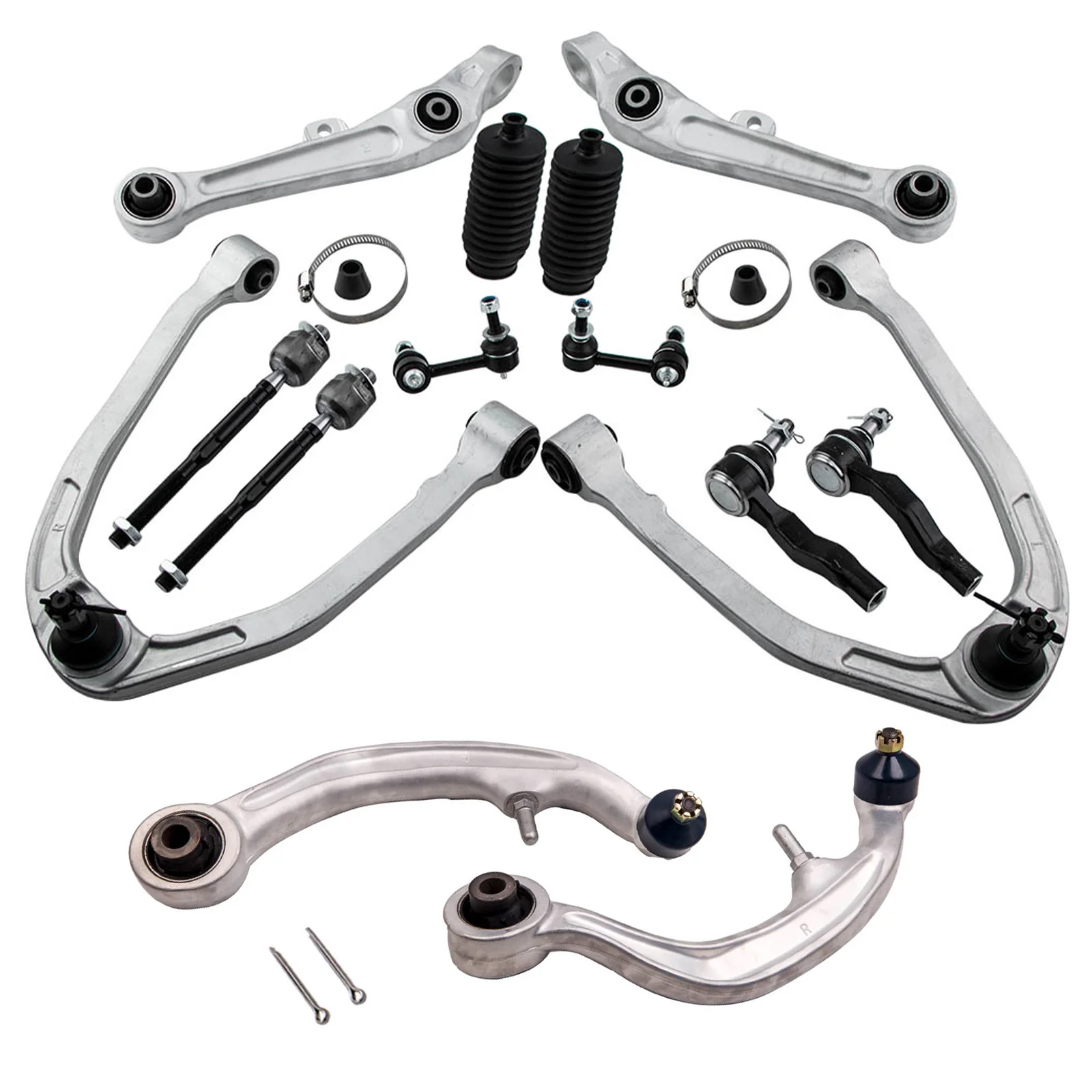 14pcs  Front Lower Control Arms Tierods Sway Bars For Nissan 350Z for Infiniti G35