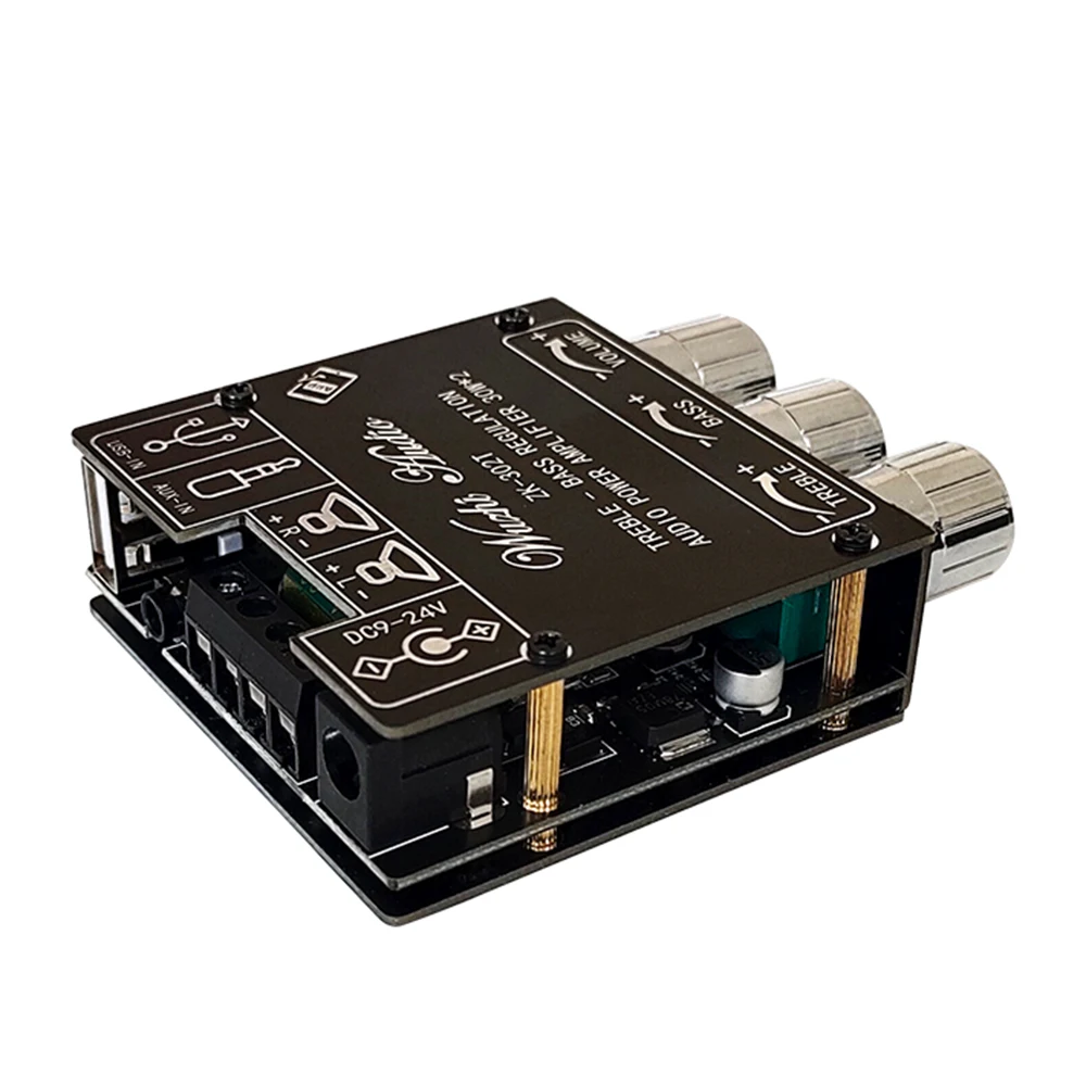 ZK-302T Bluetooth digital power amplifier board module 2.0 stereo dual channel 30W+30W with high and low tone