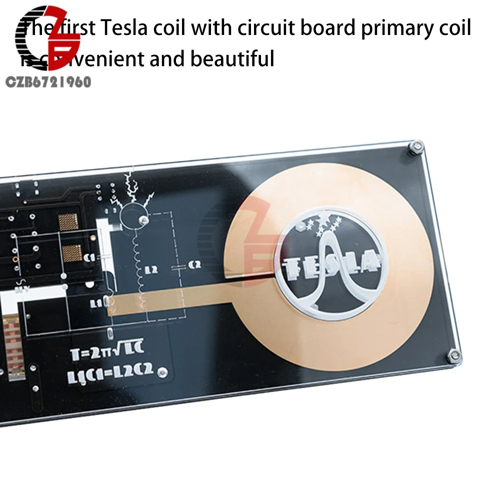 Imagem -04 - Touchable Tesla Bobina Faça Você Mesmo Kit Plasma Ball Spark Gap Arc Generator Ensino de Física Modelo Experimental Científico Adaptador de Alimentação 9v