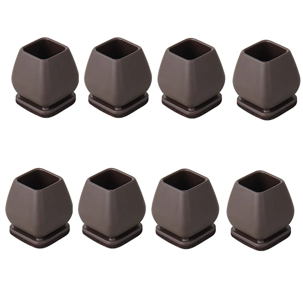 

With Thick Wrap Felt Pads Chair Foot Cover Non-slip Round/Square Chair Leg Floor Protector Reduce Noise Dark Brown