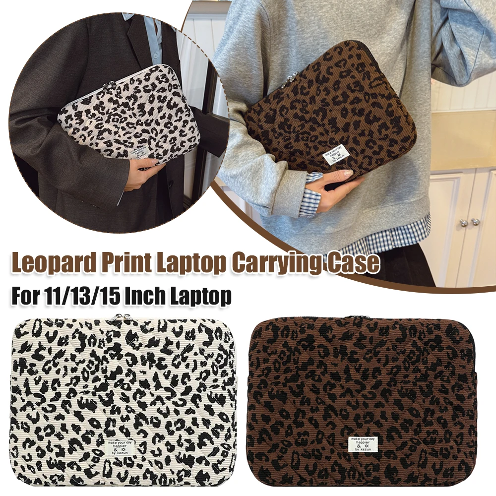 

Leopard Print Portable Laptop Case Laptop Storage Bag Computer Carrying Bag for 11/13/15 Inch Laptops