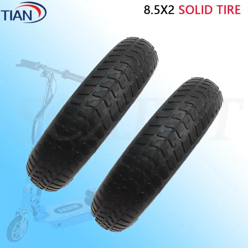 

Бескамерная шина для электросамоката Xiaomi M365, 8.5x2, с амортизацией и отверстиями, цельнолитая.