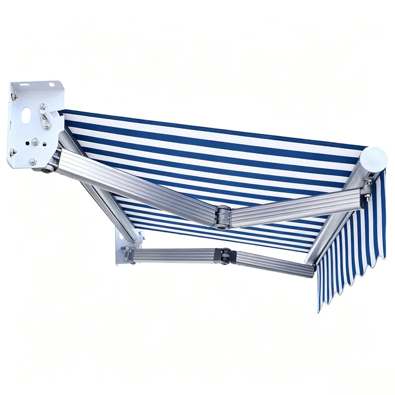 Electric Manual Retractable Awning Adjustable Outdoor Sun Shade Canopy Heavy Duty Aluminum Frame Modern Design