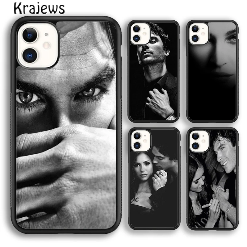 Damon Elena The Vampire Diaries Phone Case Cover For iPhone 16 15 14 plus XS XR 11 12 mini 13 pro max coque Fundas