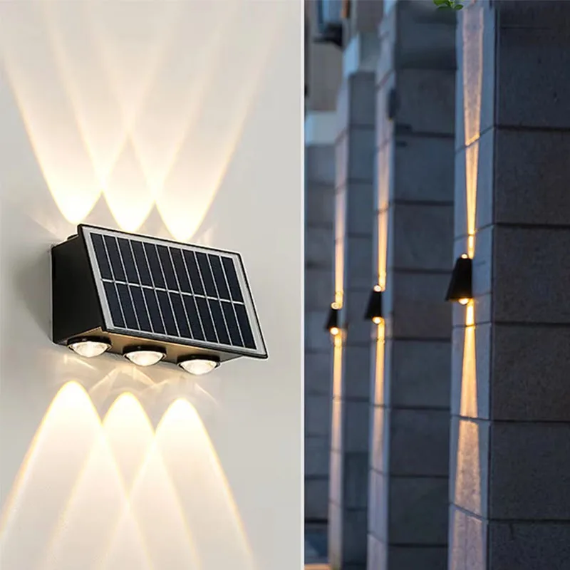 

Solar Wall Lamp Outdoor Waterproof Up And Down Luminous Lighting Solar Wall Lamp Outdoor Waterproof Solar Powered Light