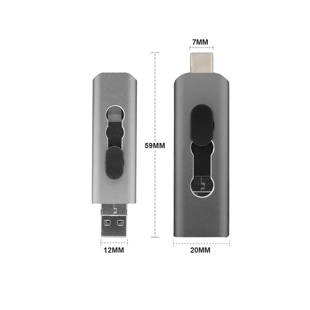 High Speed Usb 2.0 Flash Drive Type C Pen Drive 16Gb 32Gb Usb Memory 64Gb Usb 2.0 stick Pendrive Voor Android/Pc/Type-C Met Gift