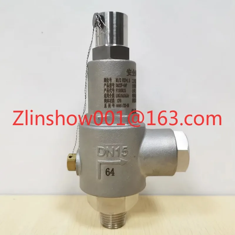 -196 Degree Stainless Steel 304 1/2inch 5Mpa NPT Cryogenic Relief Valve Spring Loaded Safety Valve for LOX