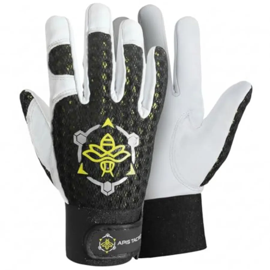 

Premium Beekeeping Goatskin Gloves w/Highest Patented Ventilation and Dexterity - Beekeping Supplies
