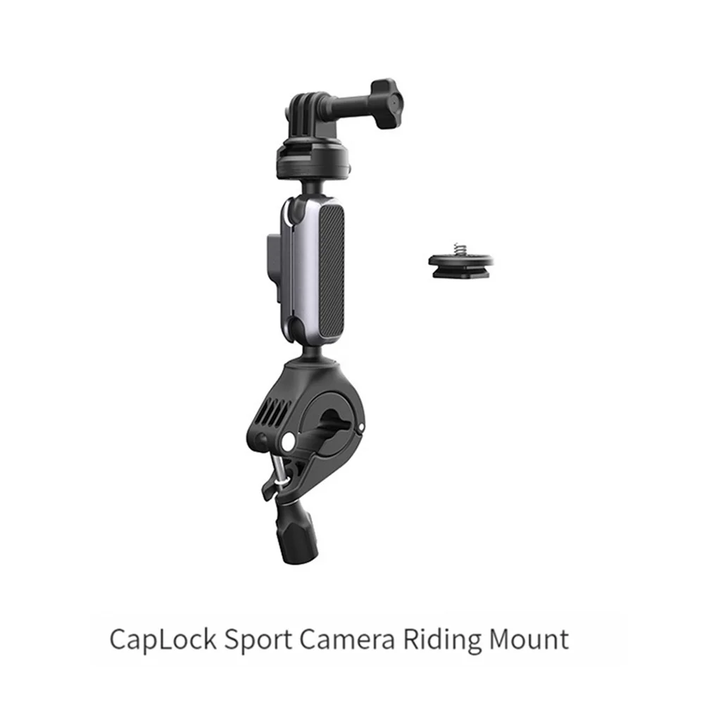 Adjustable Double-ballhead Handlebar Mount Holder Set Caplock Sports Camera Bicycle Mounting Bracket Universal Screw Adapter