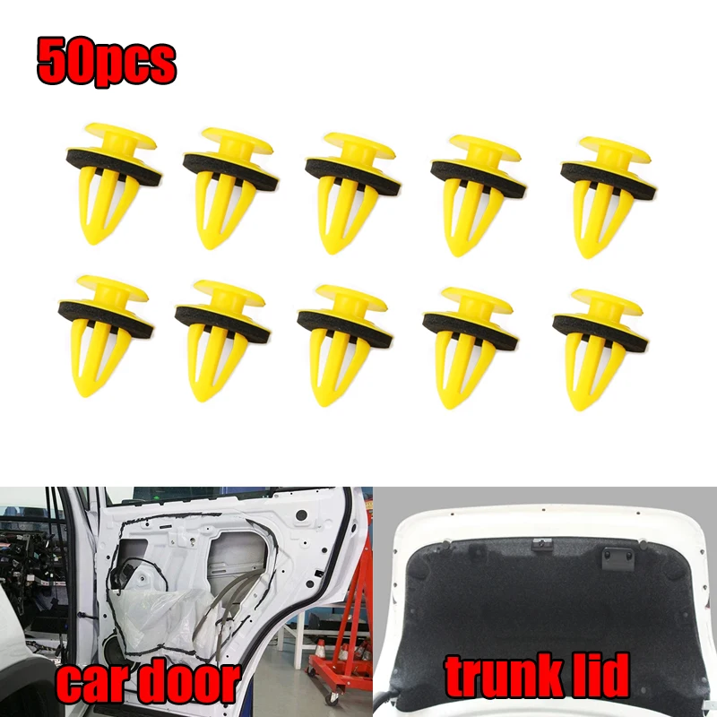 

50PCS Auto Door trim panels Fastener clips Car plastic fixed clip For Kia Rio 4 K2 K3 Sportage Optima K5 Niro KX5 Carnival