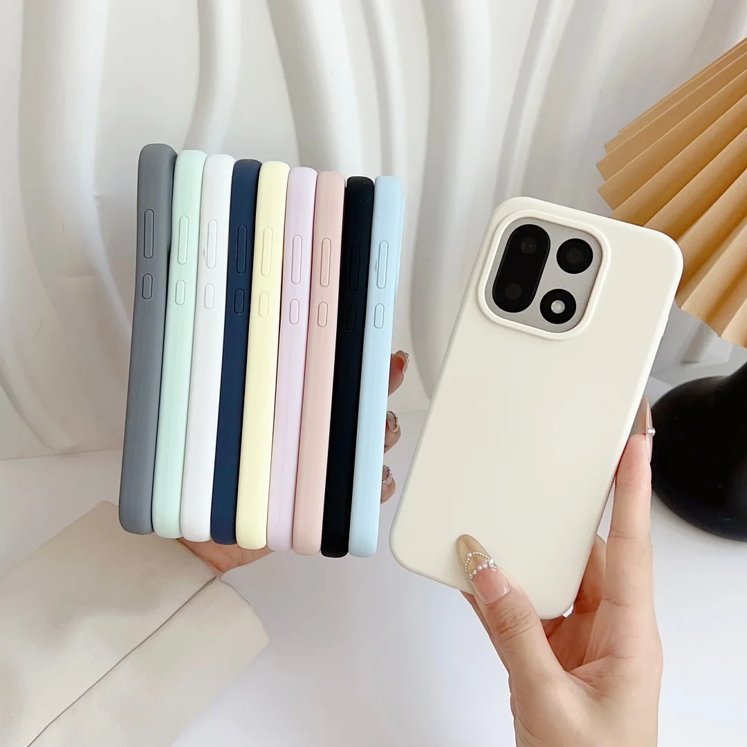 Liquid Silicone Soft Case For OnePlus 15 Baby Skin Touch Anti-Fingerprint Shockproof Case Cover