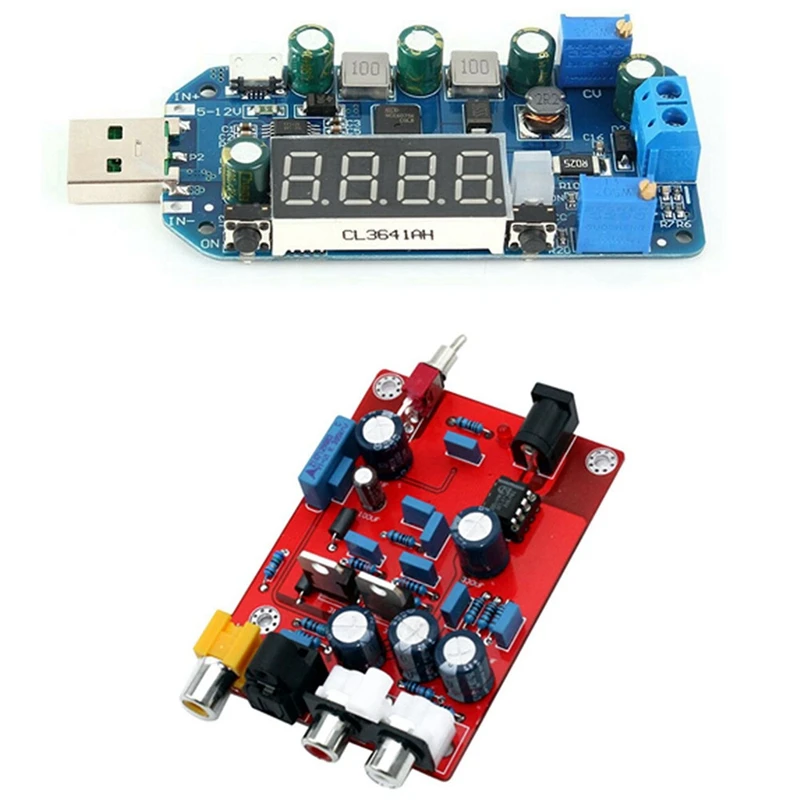 Hifi Tda1543 + Cs8412 Dac Audio Decoder Board & Step Up / Down Power Supply Module