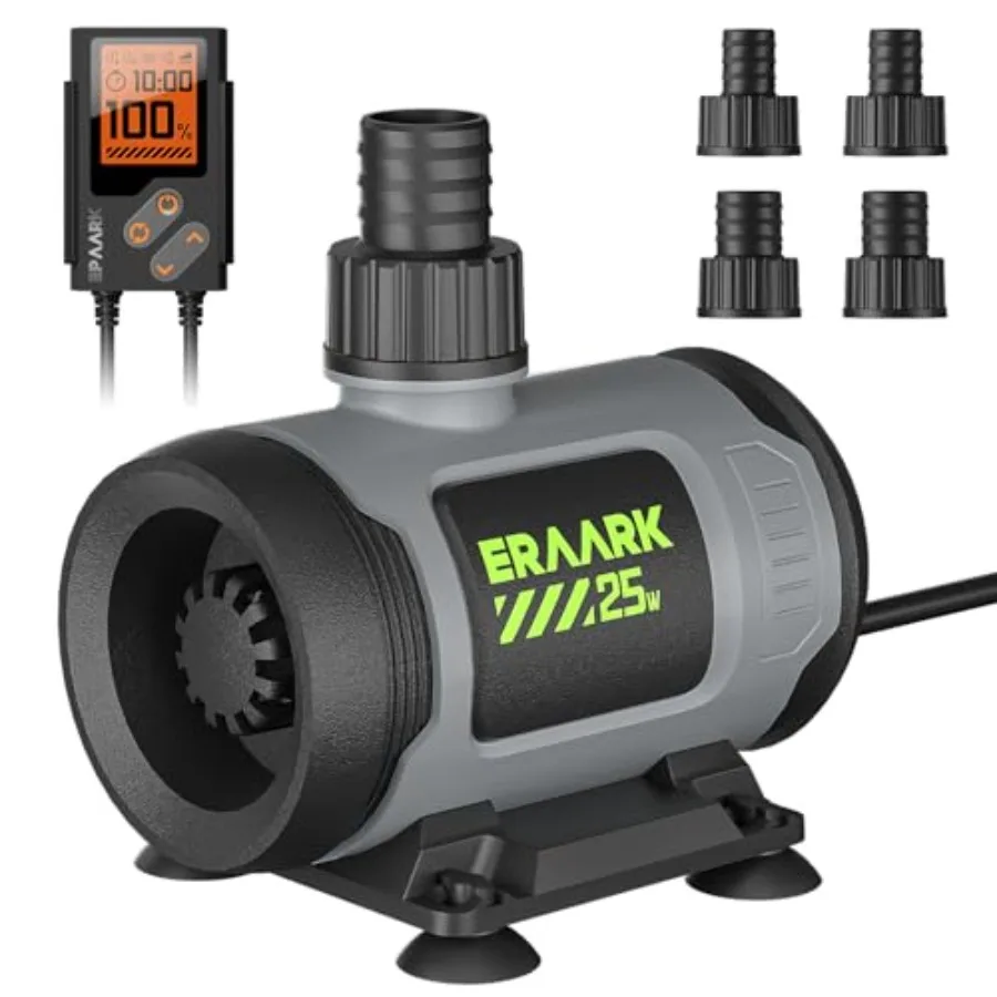 

650GPH Submersible Water Pump 25W Ultra Quiet Small Fountain Pump with control box can control the water flow and adjust the fl