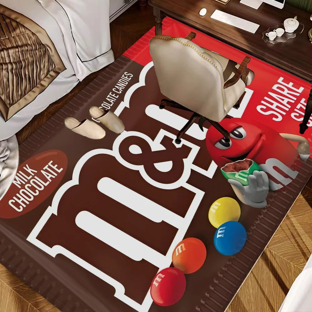 M Chocolate Candy Kitchen Mat Nordic Style Bedroom Living Room Doormat Home Balcony Anti-Slip Welcome Rug