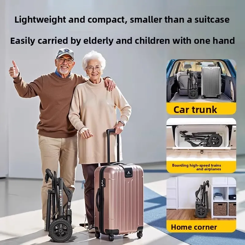 Lightweight Foldable Travel Wheelchair