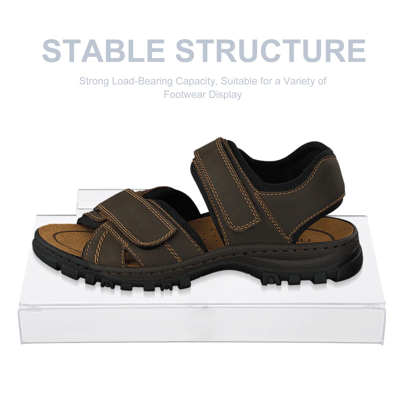 4pcs Transparent Shoe Rack Clear Display Stand For Retail Store Mall Durable Plastic Shoe Organizer Riser For Sneakers Heels