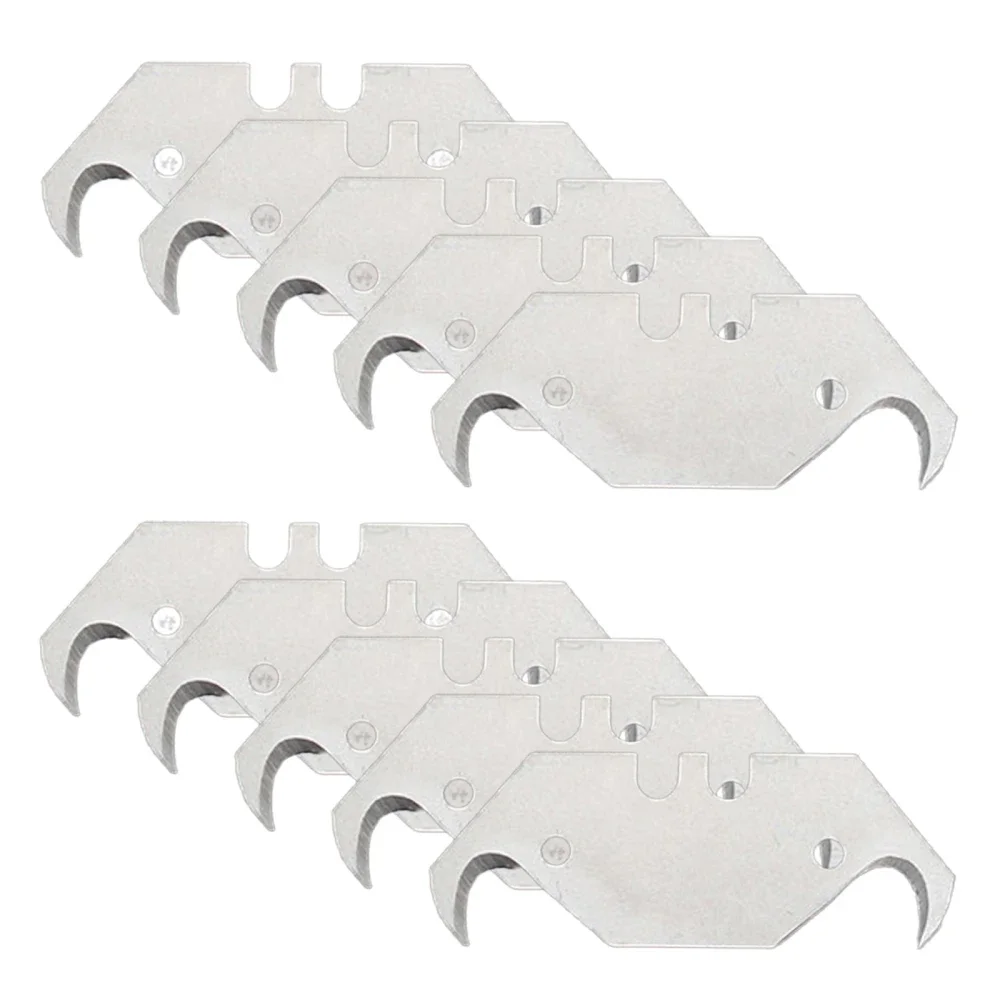 Hook Blade Floor Cutter Knife Fukuoka Trapezoid Cuts And Trims 10 Pieces Boxed Steel Wear-resistant Sturdy Horn Blades