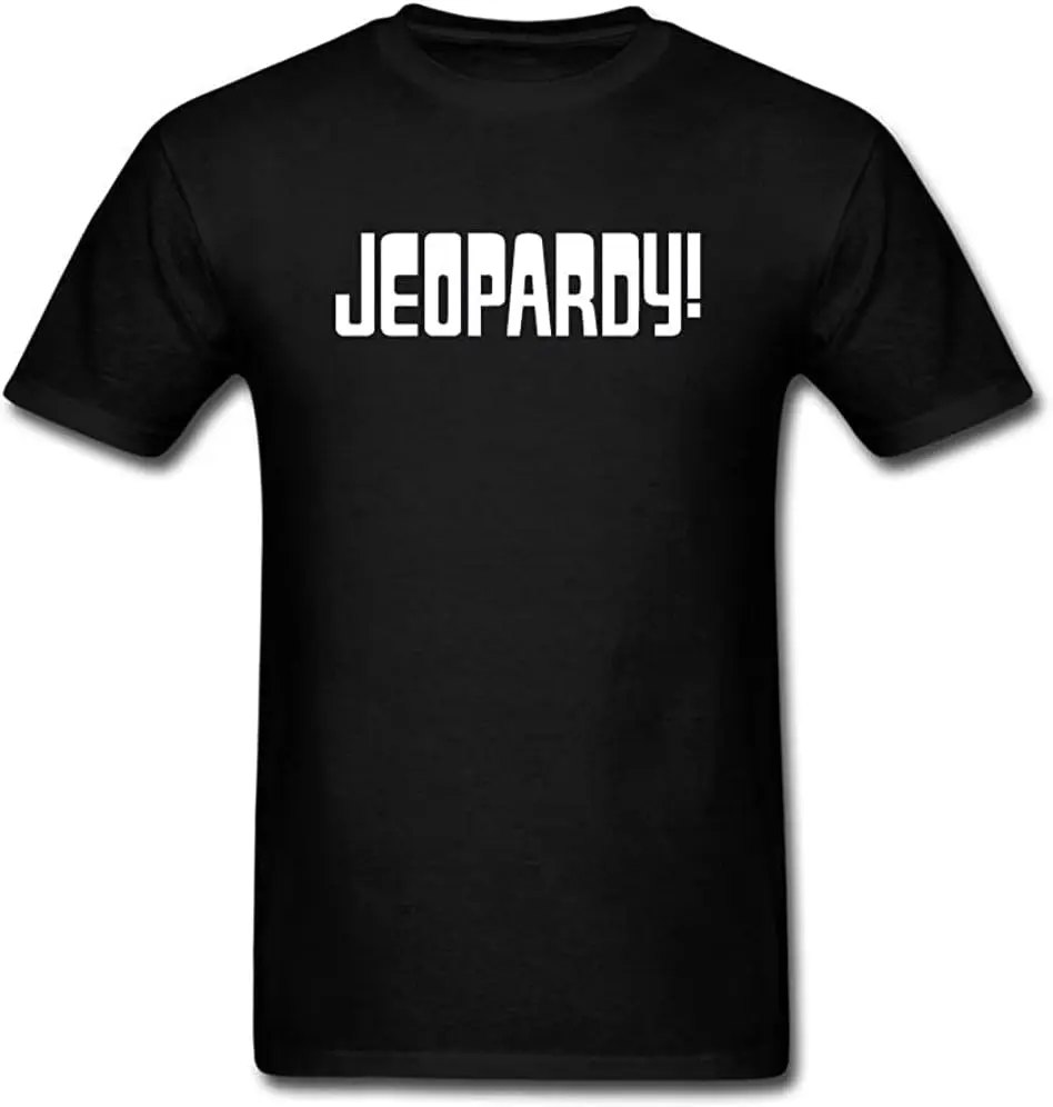 Jeopardy Game Show Black Casual Crew Neck Sleeve Men's Short Sleeve Unisex Tee Top Clothing T-Shirt