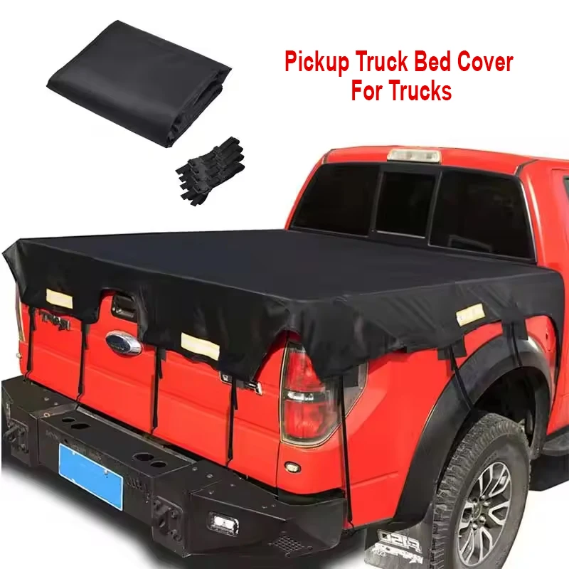 Universal Waterproof Truck Tail Cover Windproof Dustproof Outdoor Canvas Awning Bed Cloth Pickup Canopy Car Accessories