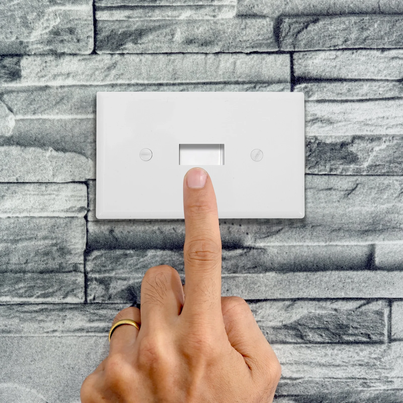 

Single Light Switch Cover Plate American Design Easy Installation Wall Socket Cover Switch Plate Wall Plates Electrical Outlet