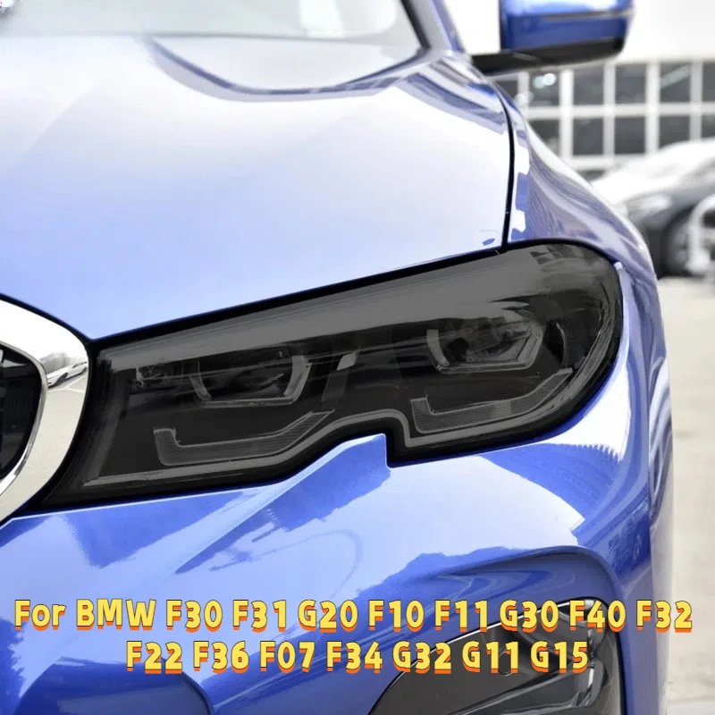 

Для BMW F30 F31 G20 F10 F11 G30 F40 F32 F22 F36 F07 F34 G32 G11 G15 Тонировка фар автомобиля дымчато-черная защитная пленка наклейка из ТПУ