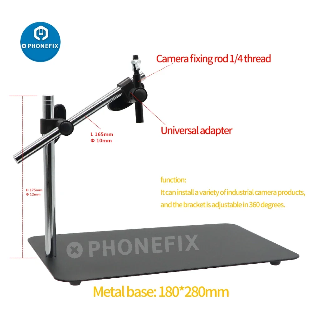 Articulating Arm Pillar Clamp Camera Bracket Base Webcam Holder Mount Stand for Industrial Camera Microscope Camera Holder Clamp