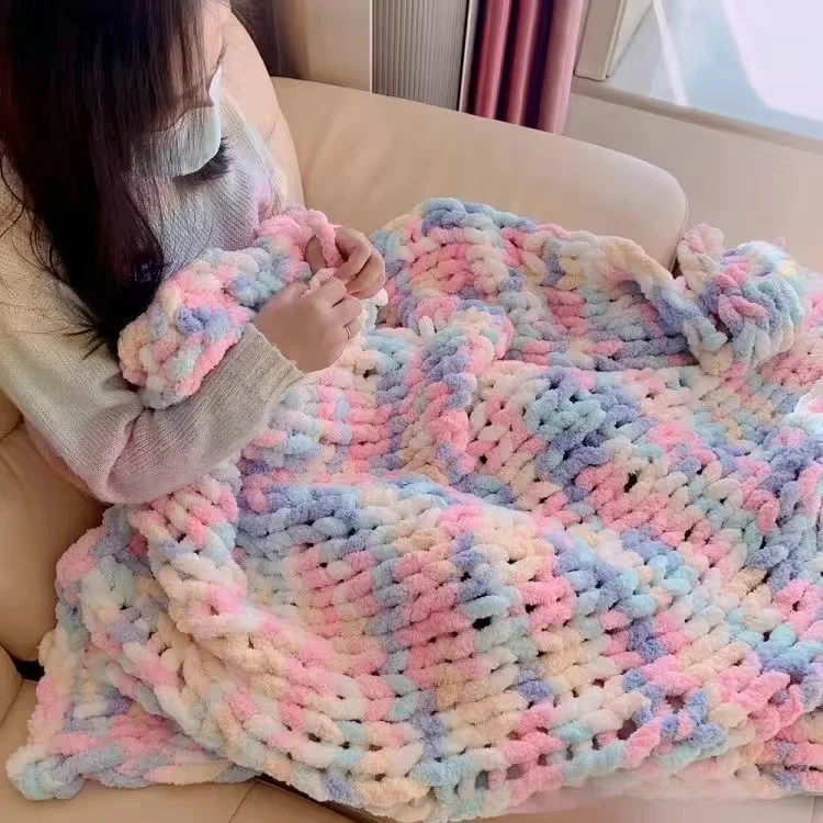 

4 шт., 1000 г, очень толстый ледяной батончик, исландский шифон для DIY, шарф, одеяло, подушка, кошачья кровать, шерстяной шар, посылка материалов ручной вязки