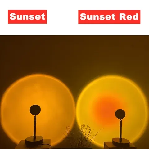 

Sunset Projection Lamp for Bedroom, Rainbow Atmosphere, Night Light, Table Lamp, Room Decoration, Background Wall, Tiktok