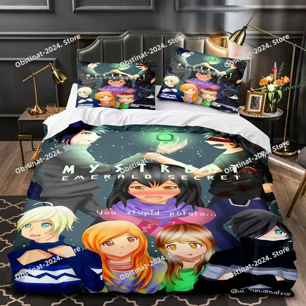 

3D Print Aphmau Bedding Set Duvet Cover Pillowcase Double Twin Full Queen King Adult Kids Bedclothes Quilt Cover