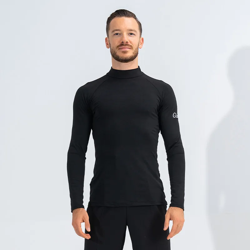 

Новые мужские топы для латиноамериканских танцев 2026 года, рубашки с длинным рукавом для самбы, ча-ча-ча, танго, одежда для выступлений для взрослых мужчин, XH4071