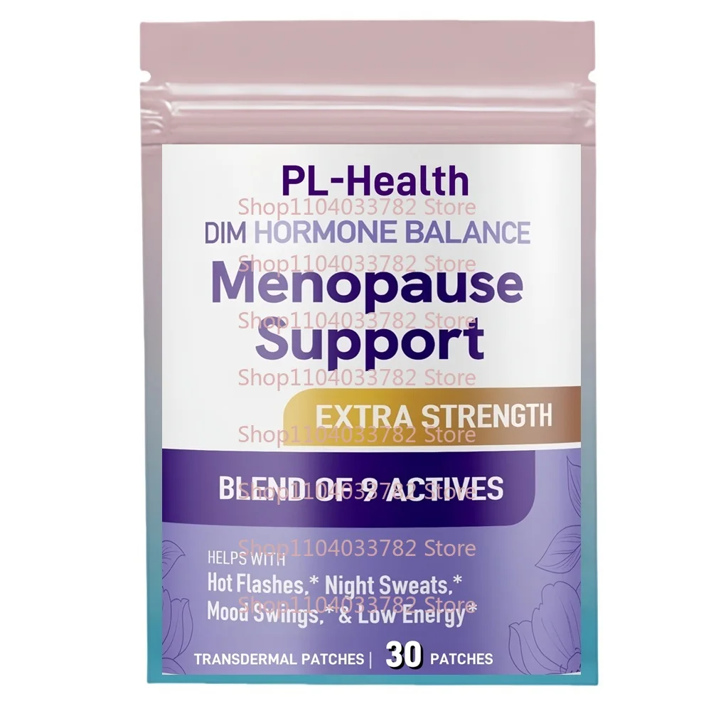 30 parches Parches transdermicos para menopausia con cohosh negro, vitamina B12 para mujeres Equilibrio hormonal, alivio de la menopausia